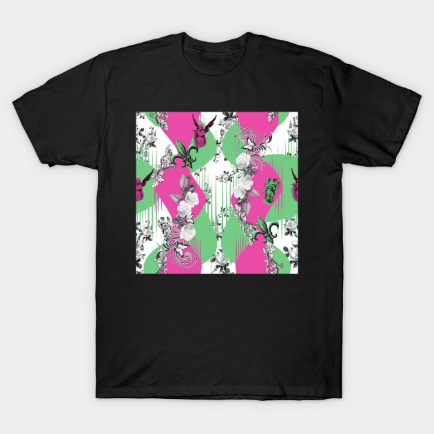 Black and white flowers T-Shirt by ilhnklv